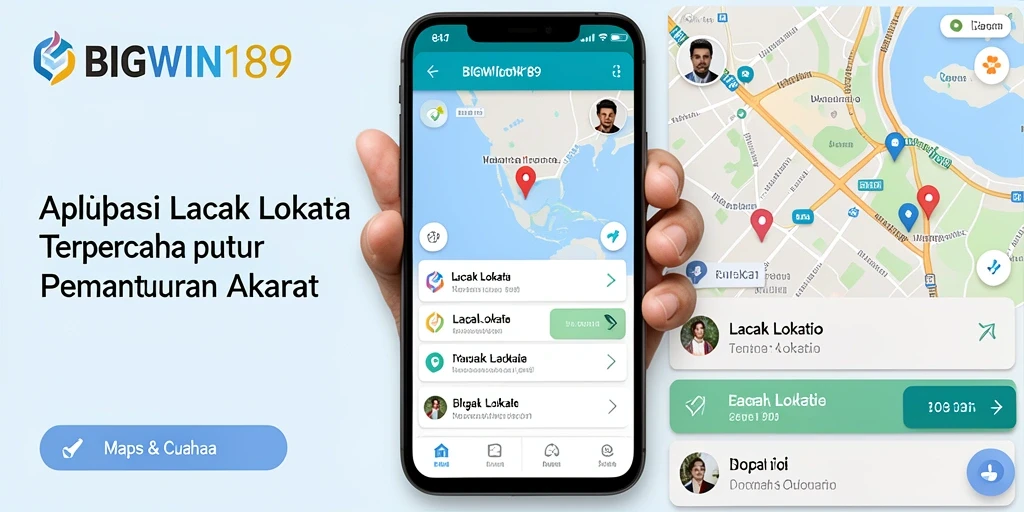 Tampilan antarmuka aplikasi Lacak Lokasi BIGWIN189 yang sederhana dan informatif.