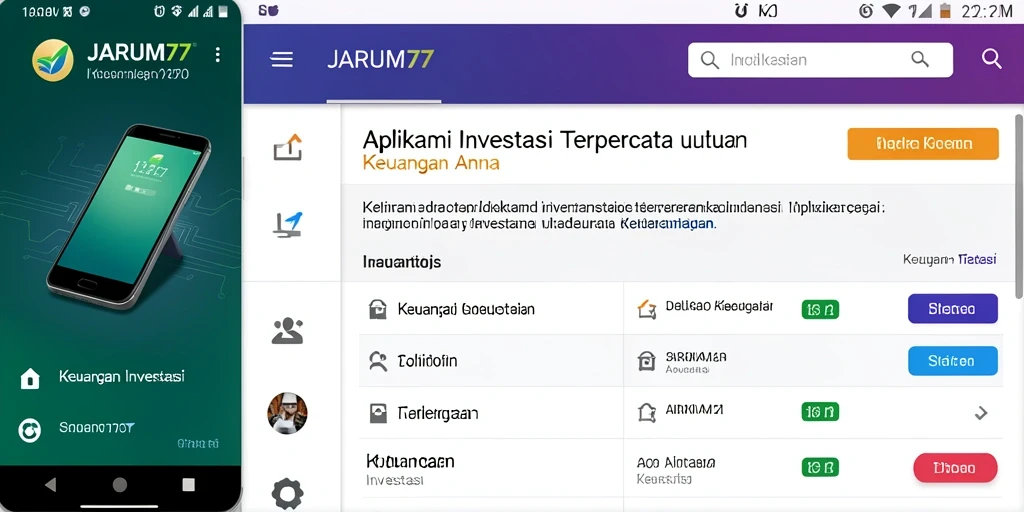 Screenshot utama JARUM77 dengan tampilan antarmuka yang menarik.