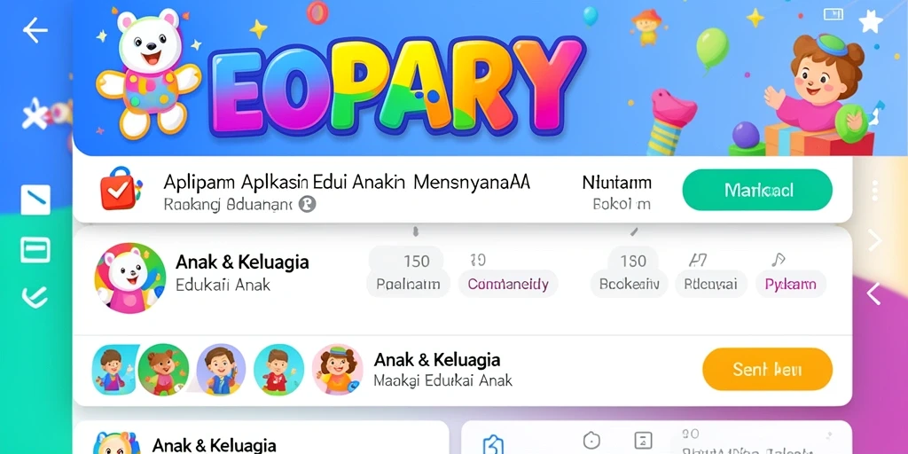 Antarmuka NEOPARTY yang interaktif dan menyenangkan untuk anak-anak.