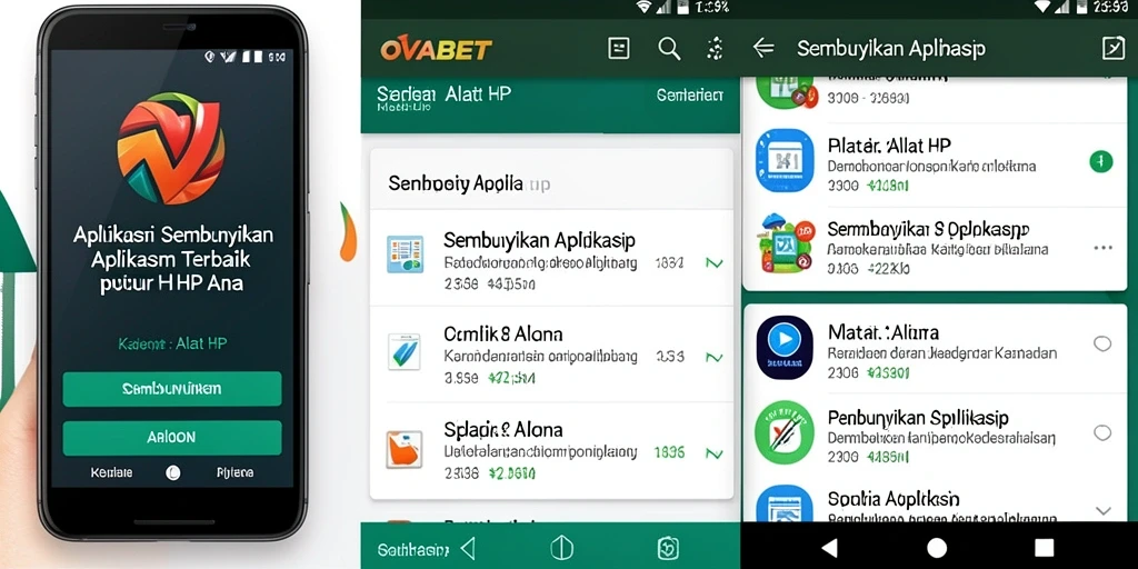 Tampilan antarmuka aplikasi OVABET yang sederhana dan fungsional.