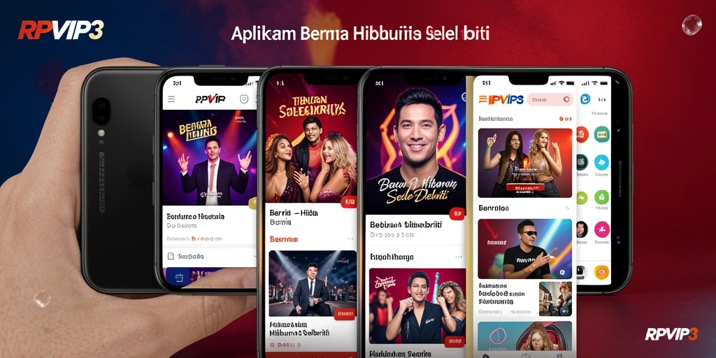 Tampilan antarmuka RPVIP3 dengan berita selebriti terkini.
