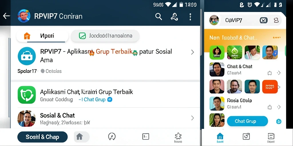 Antarmuka RPVIP7 yang sederhana dan intuitif untuk Chat Grup.