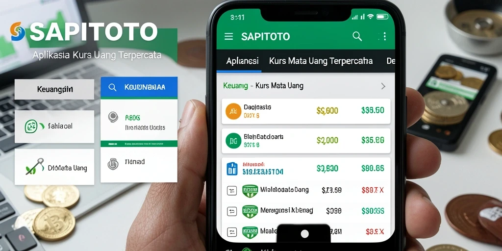 Antarmuka dan fitur unggulan SAPITOTO untuk Kurs Mata Uang.