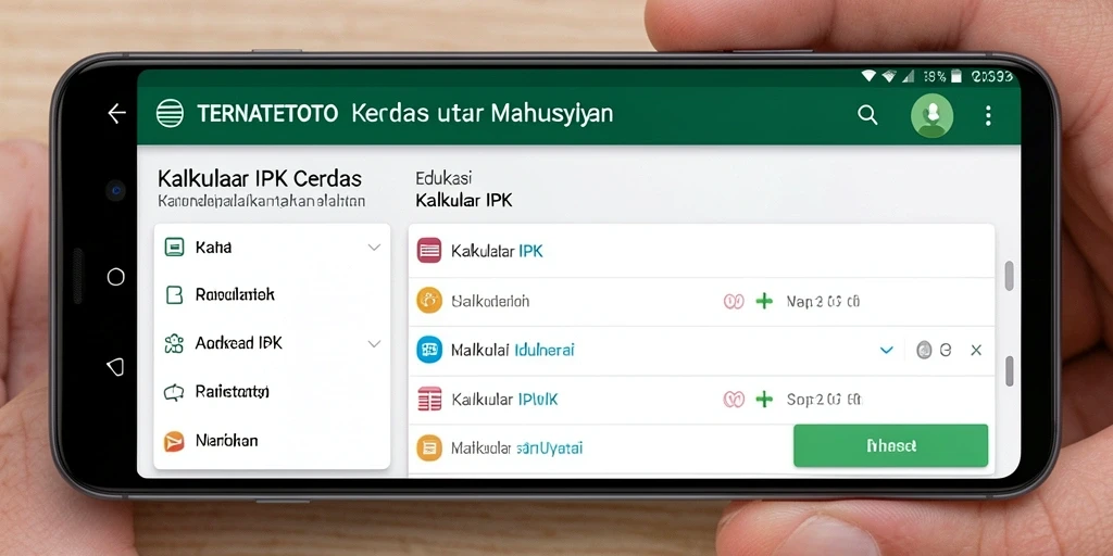Tampilan antarmuka user-friendly dari TERNATETOTO untuk Kalkulator IPK.