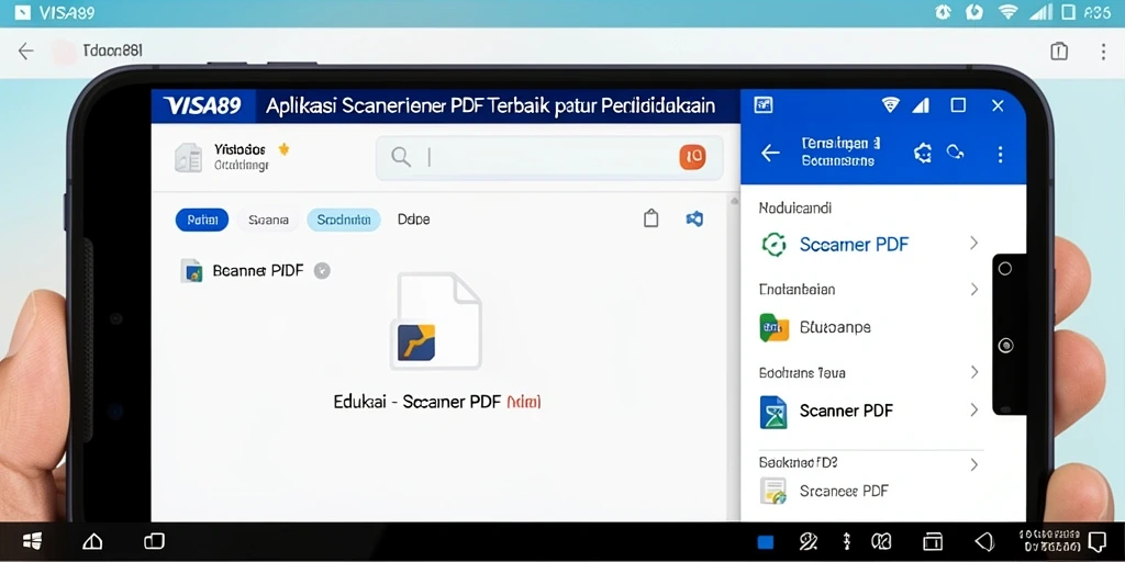 Tampilan antarmuka aplikasi VISA89 dengan fungsi Scanner PDF yang jelas.
